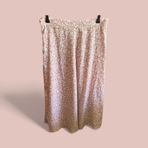 SHEIN Womens Size Large Maxi Floral Light Pink Cottage-core Flowery Casual Skirt